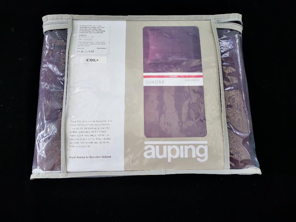 Nieuw Auping Dekbedovertrek gekamd Satin katoen 140x220cm, Blauw, Dekbedovertrek, Ophalen of Verzenden, Nieuw