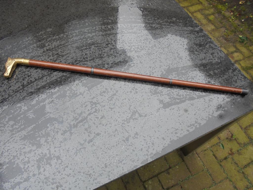 Wandelstok, wandel stok, stok, stok met paarden hoofd., Ophalen, Gebruikt