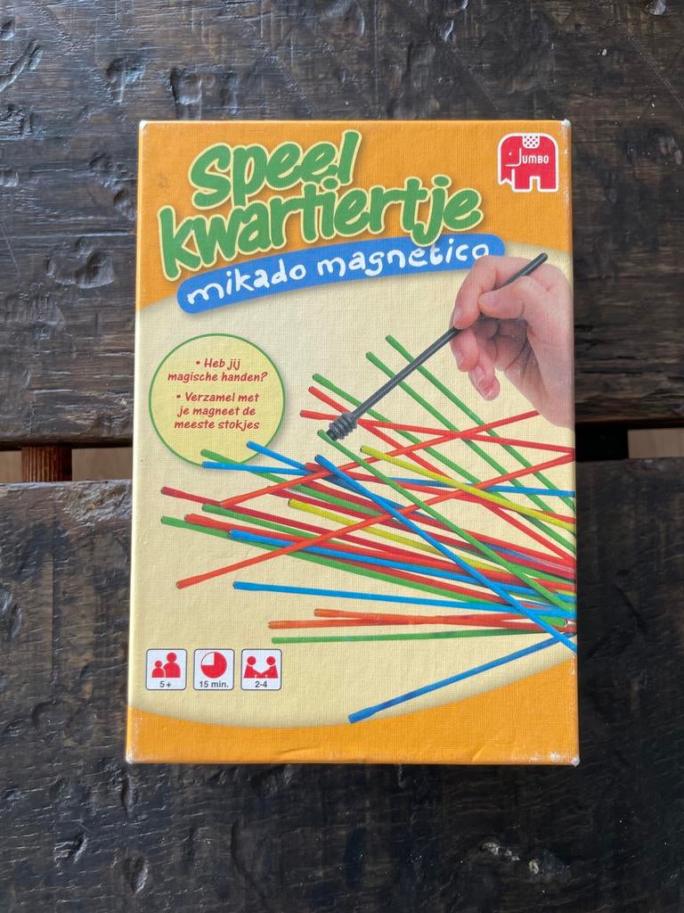 Jumbo Speel Kwartiertje Mikado Magnetico, Ophalen of Verzenden, Minder dan 500 stukjes, Gebruikt, Overige typen