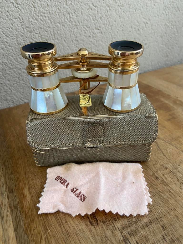 Vintage opera glass toneelkijker 3x coated brilliant, Ophalen of Verzenden, Zo goed als nieuw, Overige typen, Met hoes of tas