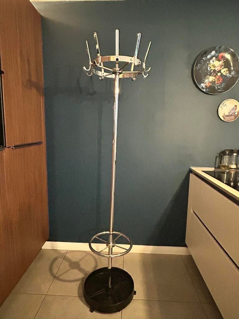 Mid-century Ahrend de Cirkel staande kapstok chroom 1940’s, Ophalen, Zo goed als nieuw, Metaal, Staande kapstok