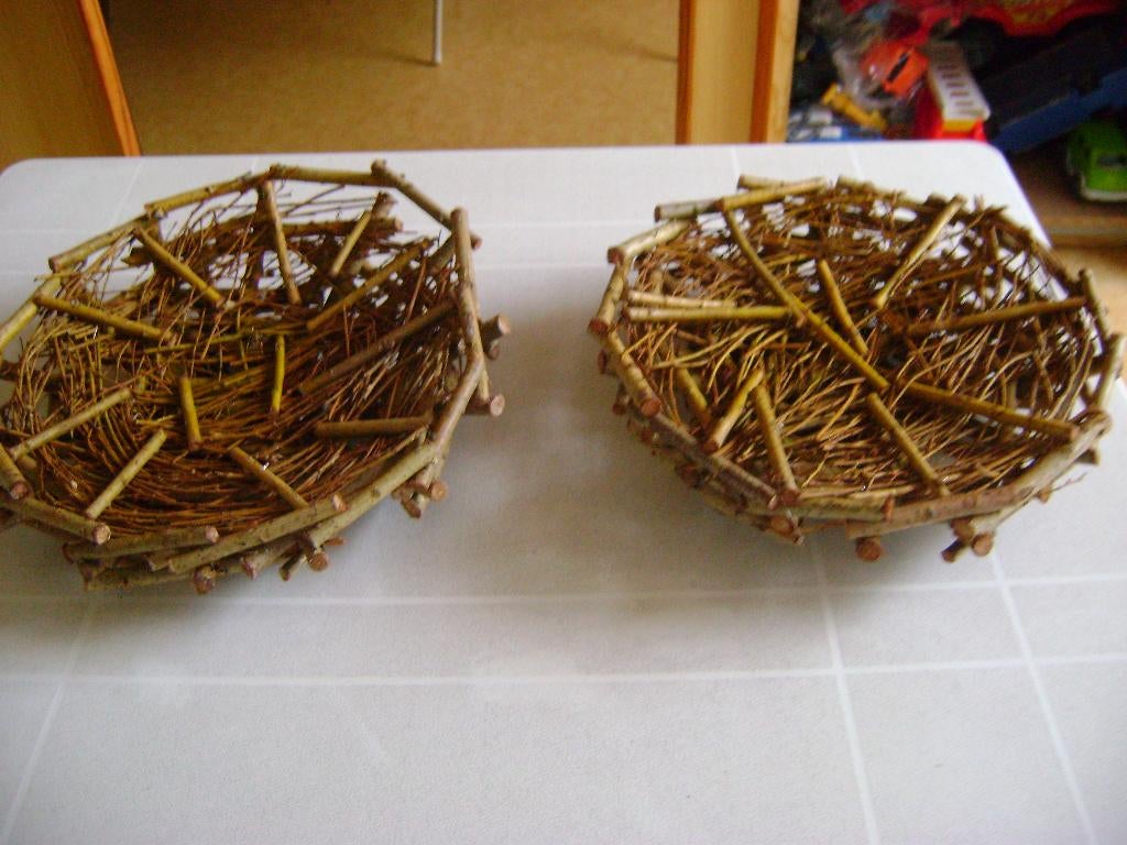 2 (kerst) rieten manden /schalen voor kerstsukje van 28rx7ho, Ophalen of Verzenden, Zo goed als nieuw