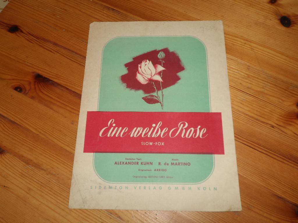 Eine weisse rose - martino / kuhn, Muziek en Instrumenten, Bladmuziek, Gebruikt, Gitaar, Ophalen of Verzenden, Artiest of Componist