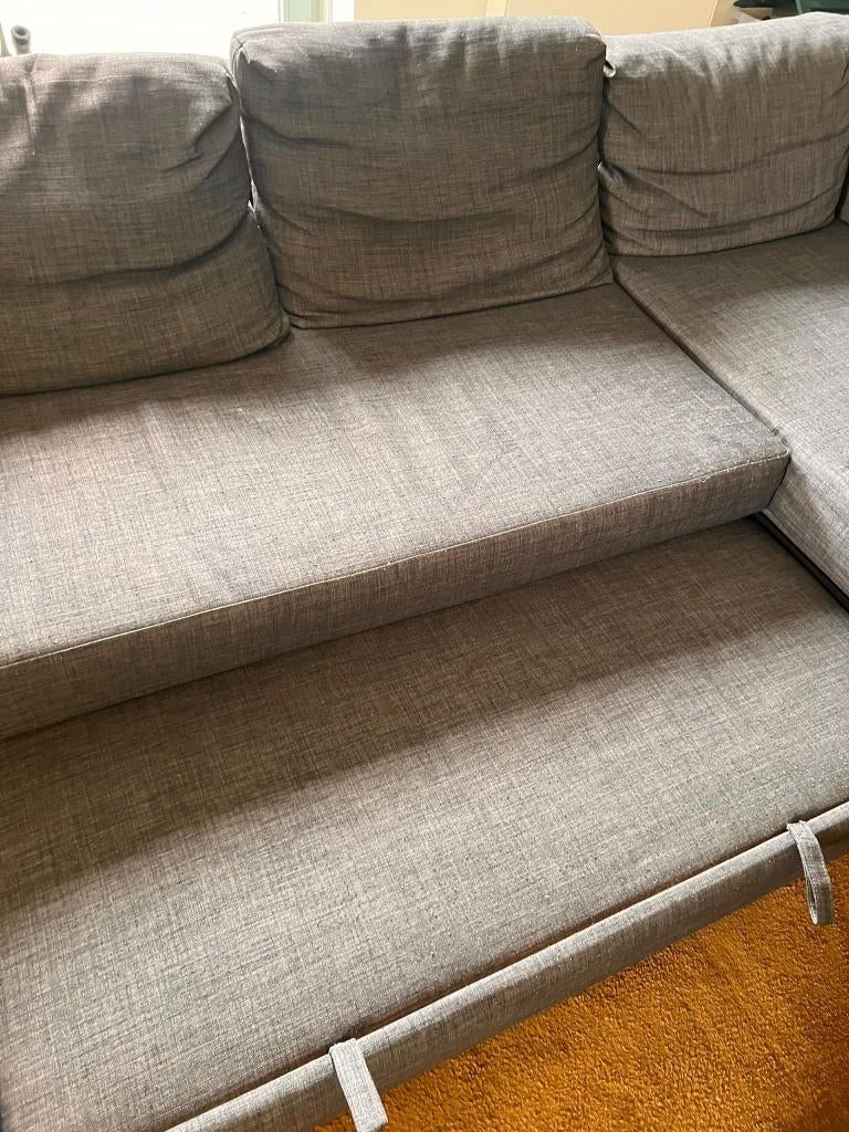 Grote compartementenbank van JYSK, Ophalen, Gebruikt, Rechte bank, Stof