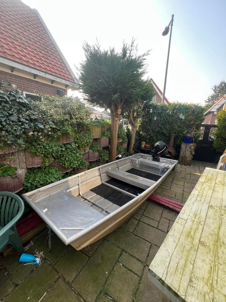 Aluminium platbodem, Ophalen of Verzenden, Zo goed als nieuw, Lood of Loodgordel