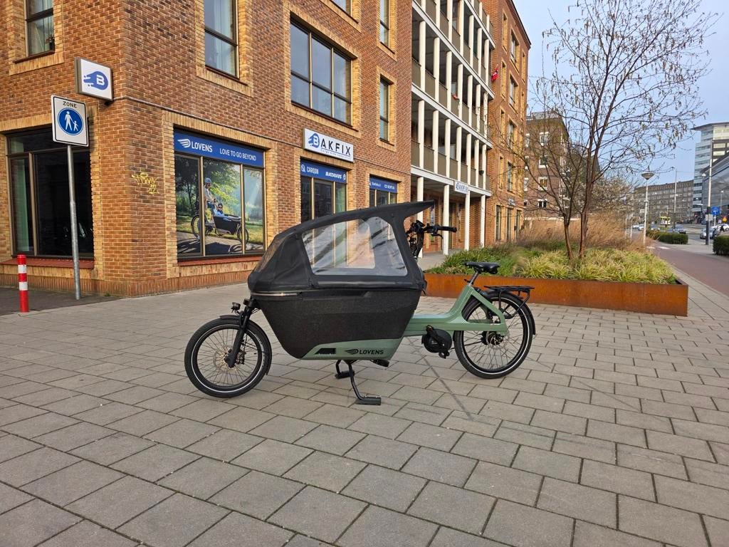 Lovens S65 Automatic bakfiets met regentent, Overige merken, Huif, Lovens B.V., Zo goed als nieuw