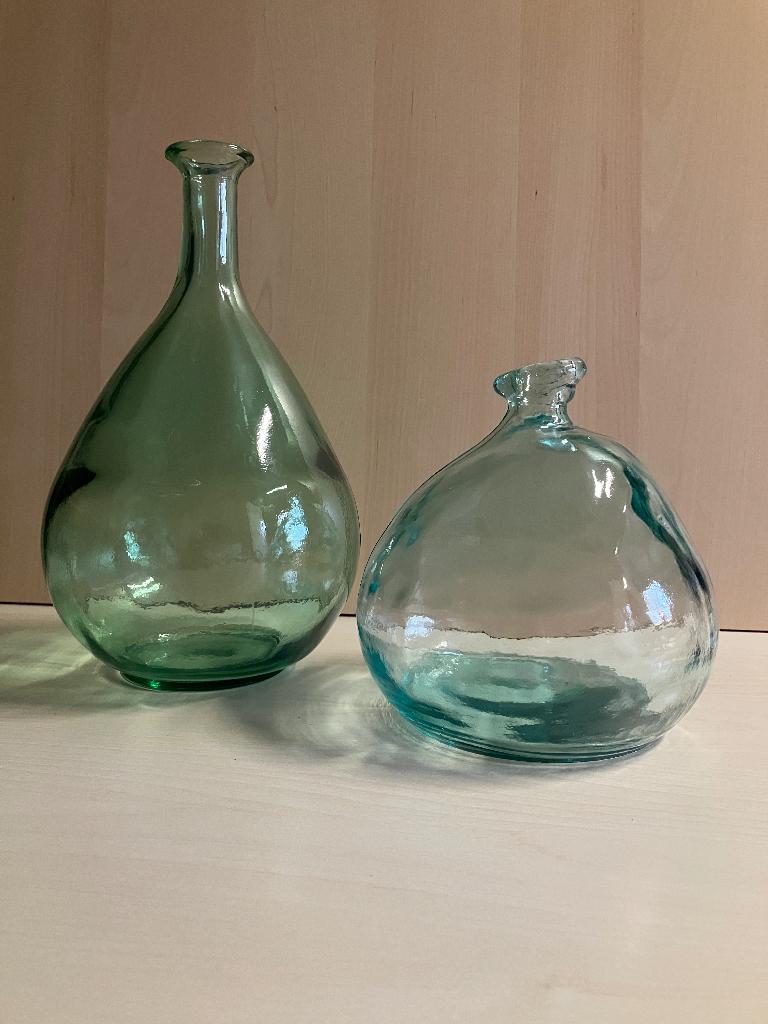 Glazen sier vaas 2 stuks, Ophalen, Overige kleuren, Glas, Minder dan 50 cm
