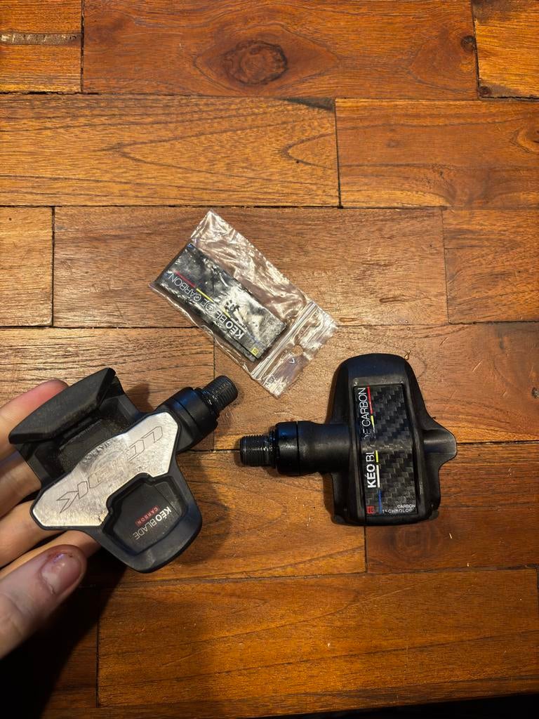 Look Keo Blade Carbon Pedalen + Reserve Plaatjes, Ophalen of Verzenden, Gebruikt