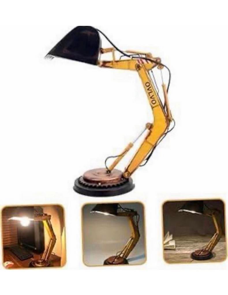 Graafmachine robot arm bureau-lamp volvo led-usb lampje, Nieuw, Ophalen of Verzenden, H, H