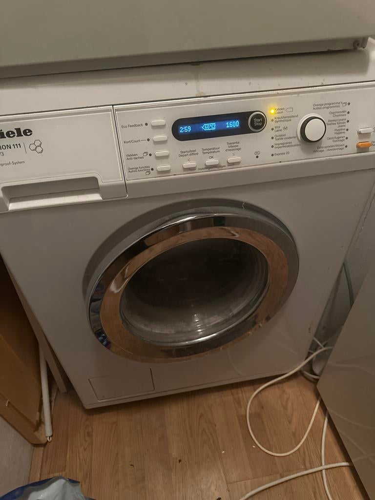 Miele EDITION 111 W5873 Wasmachine, Witgoed en Apparatuur, Gebruikt, Ophalen of Verzenden, Voorlader, Kort programma