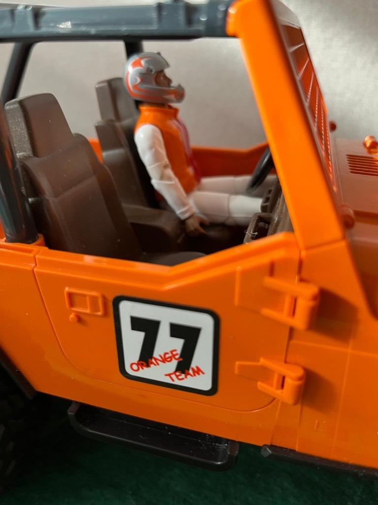 Bruder oranje Jeep, Kinderen en Baby's, Speelgoed | Speelgoedvoertuigen, Ophalen, Gebruikt