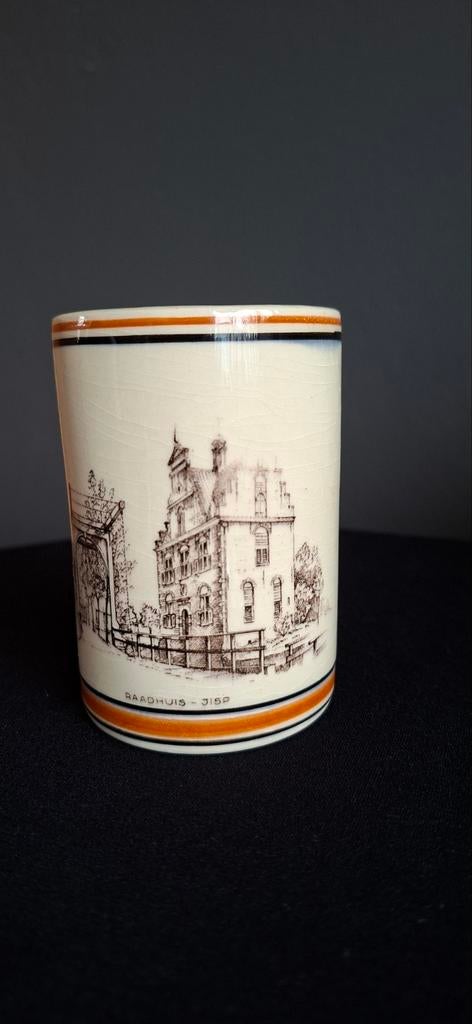 Vintage mokje, Raadhuis Jisp, Zaanstreek, Schoonhoven, Antiek en Kunst, Ophalen of Verzenden