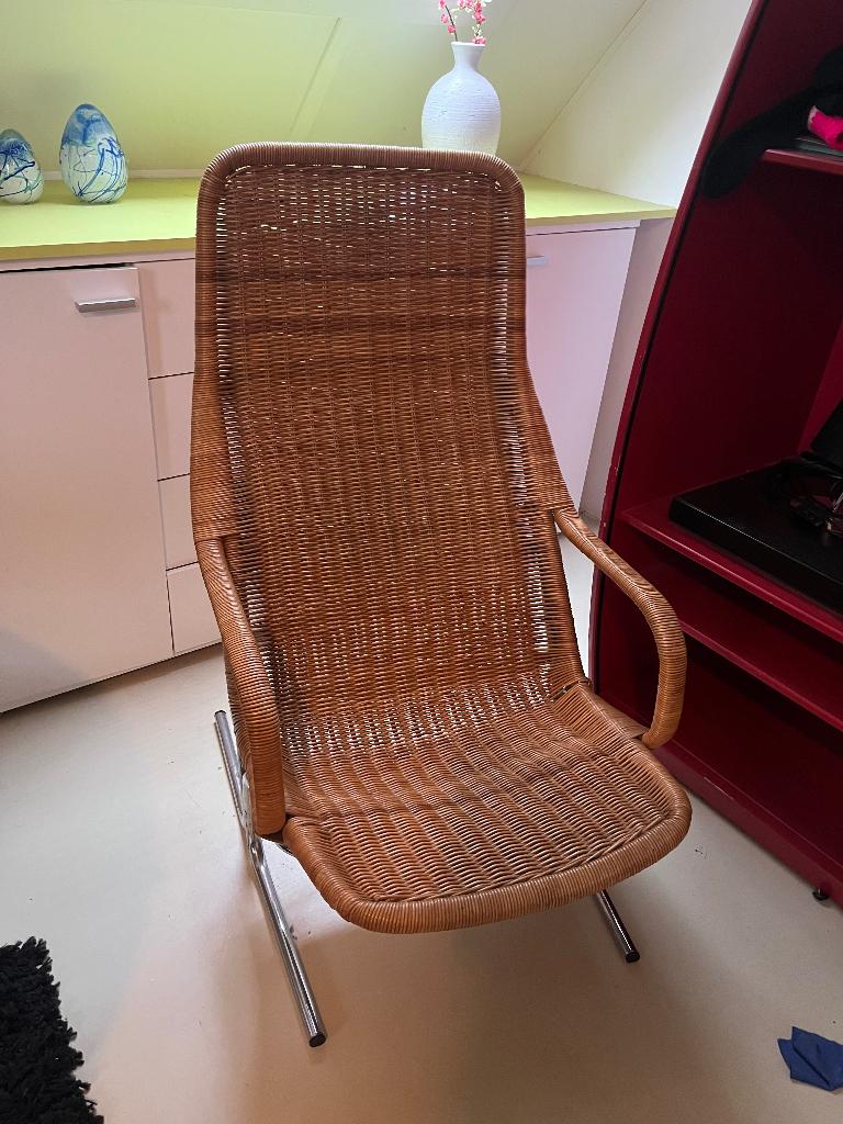 Dirk van Sliedrecht fauteuil, Ophalen, Gebruikt, 50 tot 75 cm, Riet of Rotan