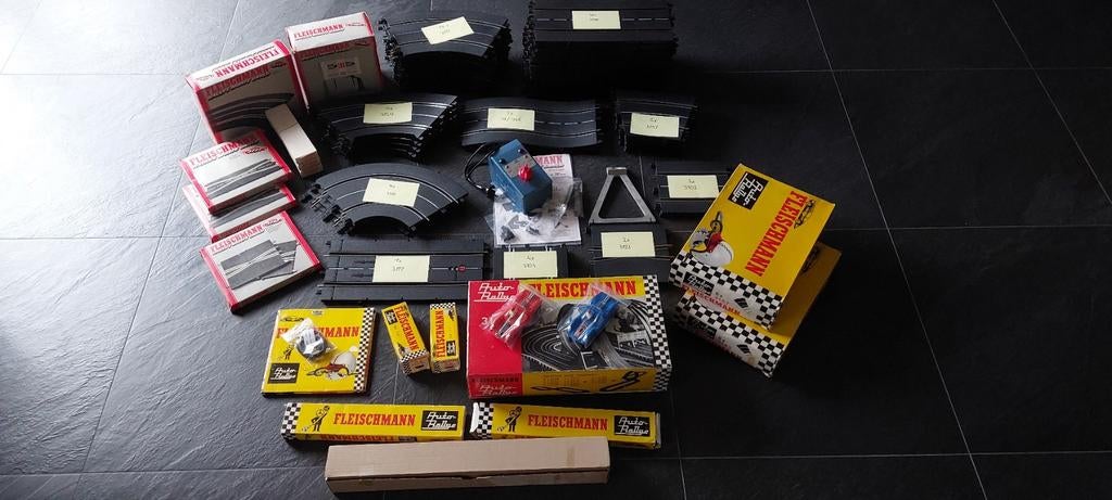 Uitgebreide Fleischmann Auto Rallye/ Monte Carlo racebaan., Ophalen, Gebruikt, Elektrisch, Fleischmann