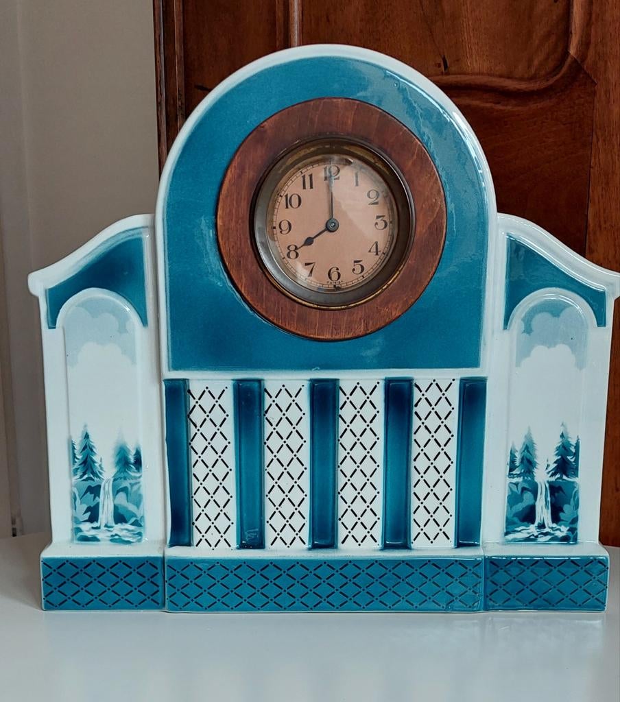 Decoratieve klok, porselein, Ophalen of Verzenden