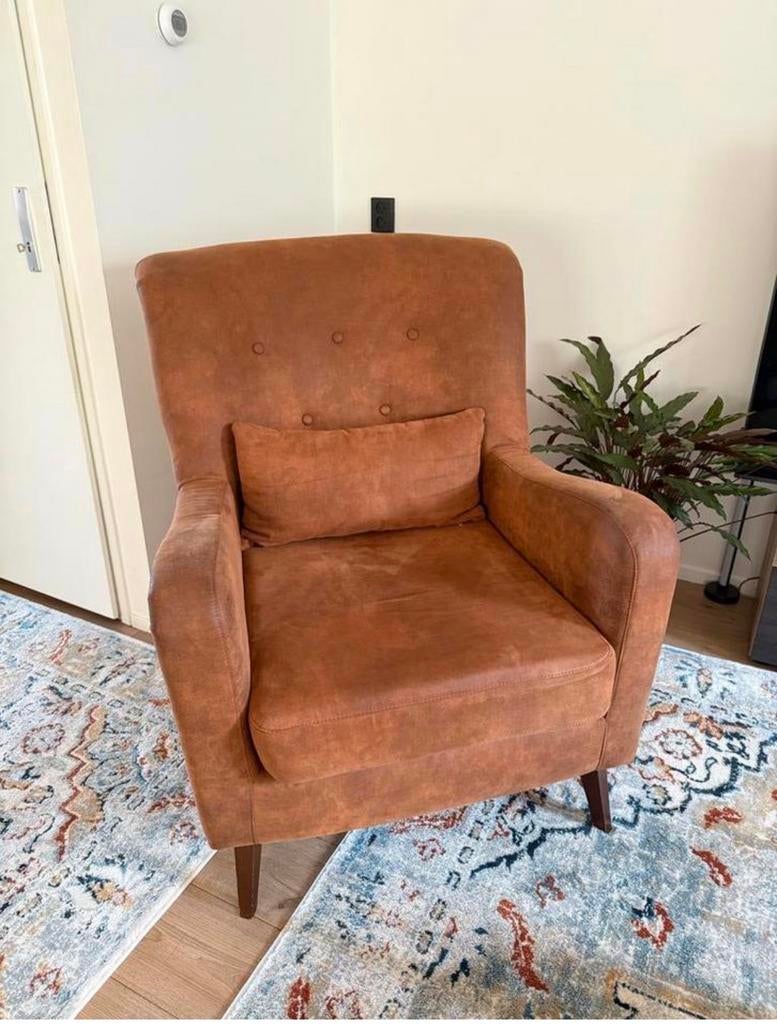 Zitmaxx Fauteuil in Cognac Kleur, Huis en Inrichting, Fauteuils, Ophalen of Verzenden, Zo goed als nieuw, Stof, 75 tot 100 cm