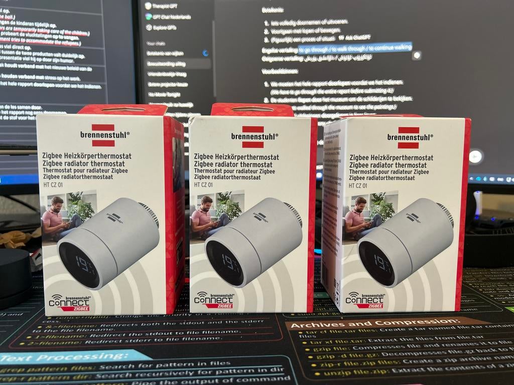 Brennenstuhl Zigbee Radiatorthermostaat - Nieuw in doos, Doe-het-zelf en Verbouw, Thermostaten, Ophalen of Verzenden, Slimme thermostaat