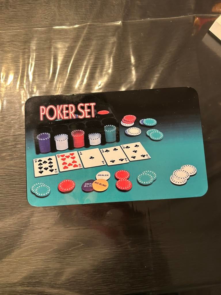 Pokersetje, Verzamelen, Automaten | Gokkasten en Fruitautomaten, Overige munten, Ophalen of Verzenden, Zo goed als nieuw