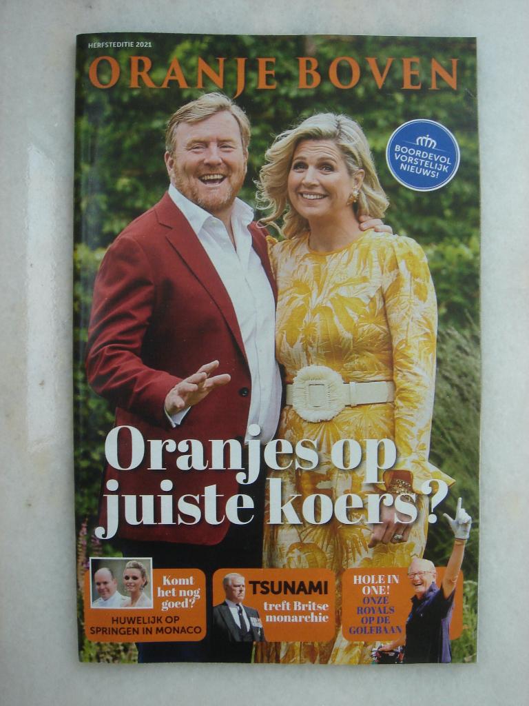 Oranje Boven Herfst Editie 2021 Tijdschrift, Verzamelen, Koninklijk Huis en Royalty, Ophalen of Verzenden, Nieuw, Tijdschrift of Boek