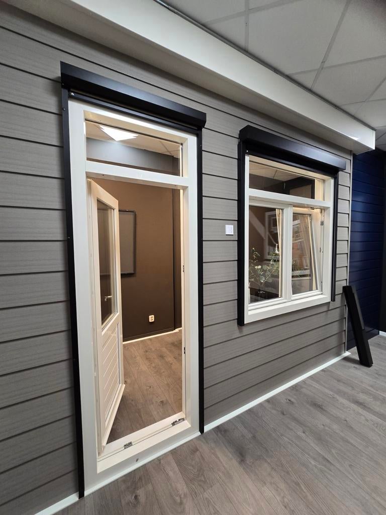 Crème Kleurige Kozijnen- Glad Afgewerkt, Ophalen of Verzenden, Nieuw, Kunststof, Raamkozijn