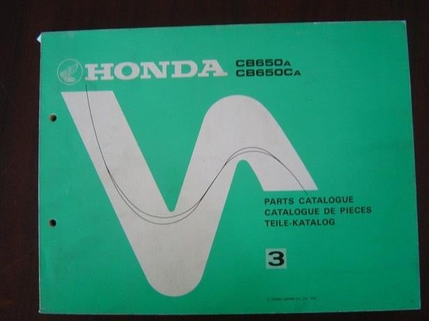 Honda CB650 A CA 1980 motorcycle parts catalogue CB 650, Ophalen of Verzenden, Honda