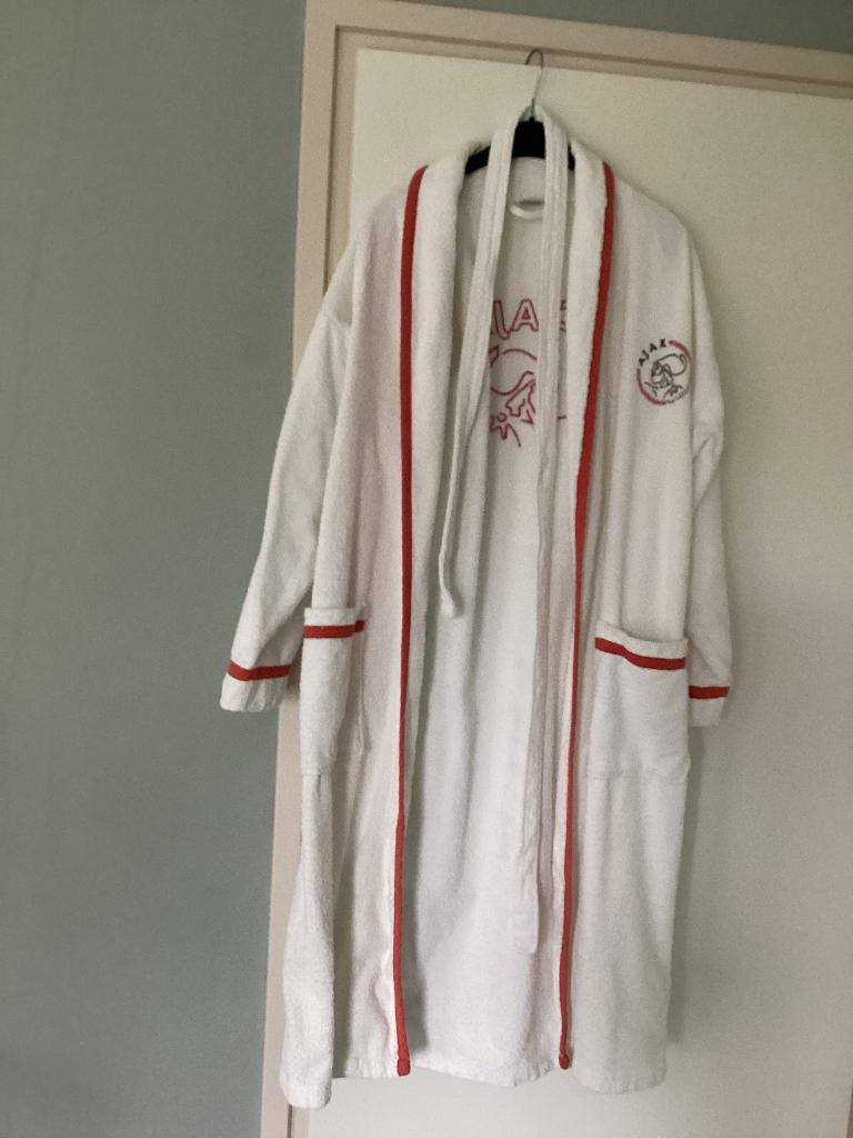 Ajax Badjas en /of ochtendjas, Kleding | Heren, Maat 48/50 (M), Wit, Overige typen, Ophalen of Verzenden