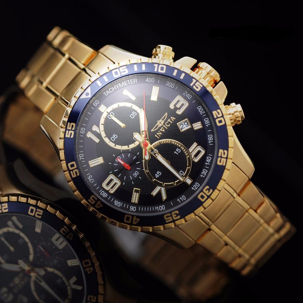 Invicta Duikers Horloge Gold Plated Chronograph. Nieuw!, Sieraden, Tassen en Uiterlijk, Horloges | Heren, Ophalen of Verzenden