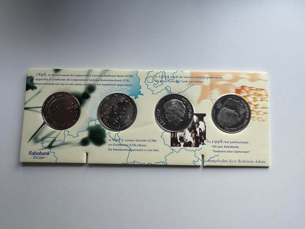 Gedenkpenningen Rabobank 100 jaar, Ophalen of Verzenden, Koningin Beatrix, Setje