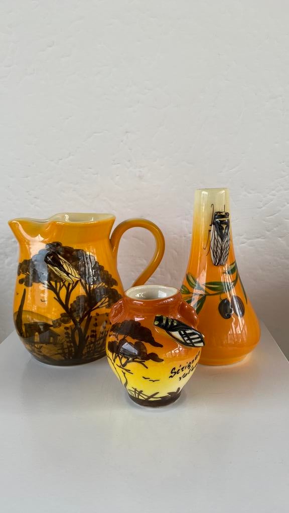 Cicade vaasjes en kan, Antiek en Kunst, Ophalen of Verzenden