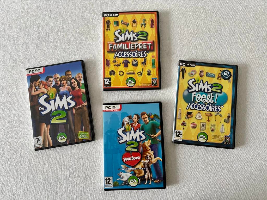 De Sims 2 + 3 Uitbreidingen, Spelcomputers en Games, Gebruikt, 1 speler, Eén computer, Ophalen of Verzenden