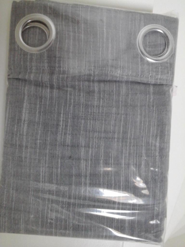 Gordijnen Antraciet 8 stuks, Huis en Inrichting, Stoffering | Gordijnen en Lamellen, Ophalen, Nieuw, 200 cm of meer, 200 cm of meer