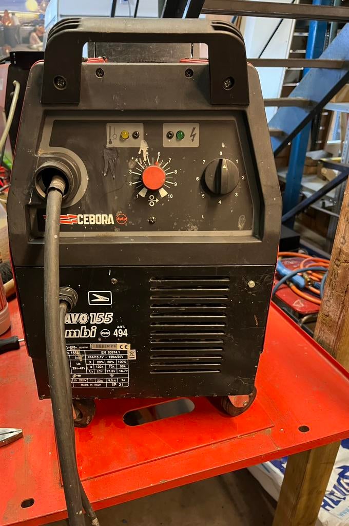 Lasapparaat Cebora 155 Combi mig mag, Ophalen, Zo goed als nieuw, 150 tot 250 ampère, Co2