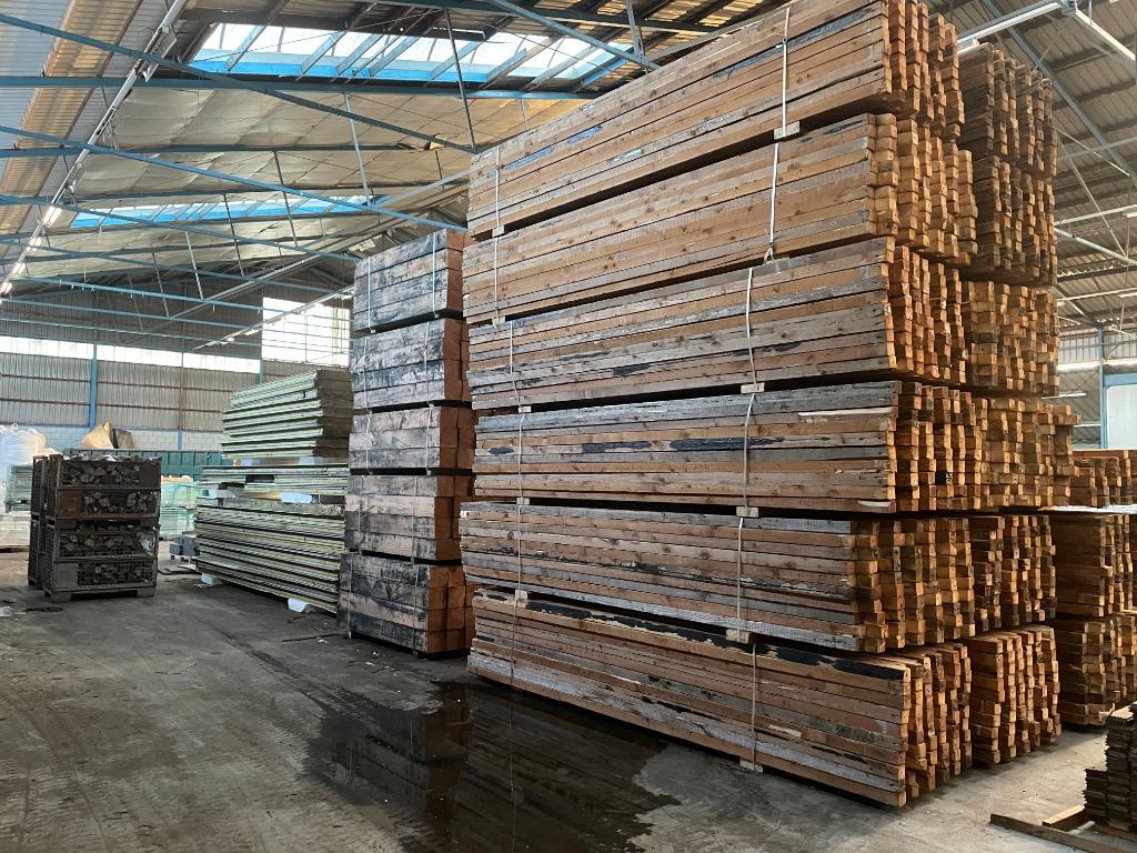 Balkhout, gordingen, constructiehout, Doe-het-zelf en Verbouw, Hout en Planken, Ophalen, Gebruikt, Balk, Vuren