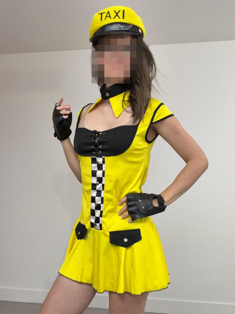 Carnaval sexy taxi pakje outfit kostuum S/M, Kleding | Dames, Carnaval, Ophalen of Verzenden, Kleding, Maat 36 (S)