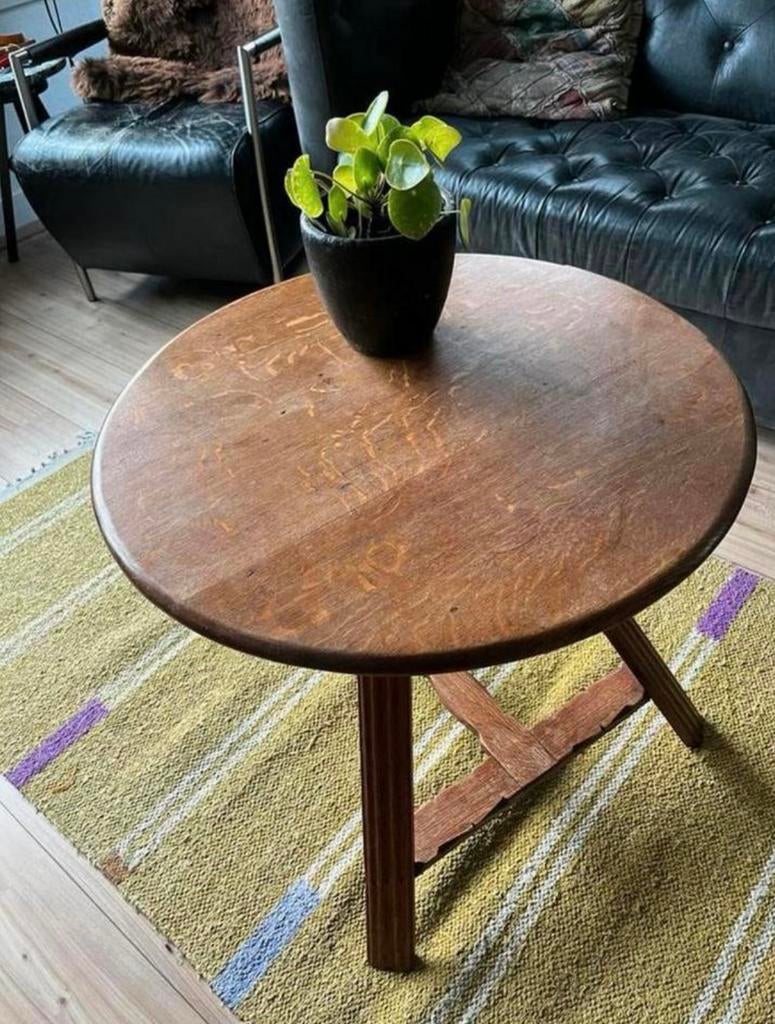 Inklapbaar drents salontafel, Ophalen, Gebruikt, 50 tot 100 cm, 50 tot 75 cm