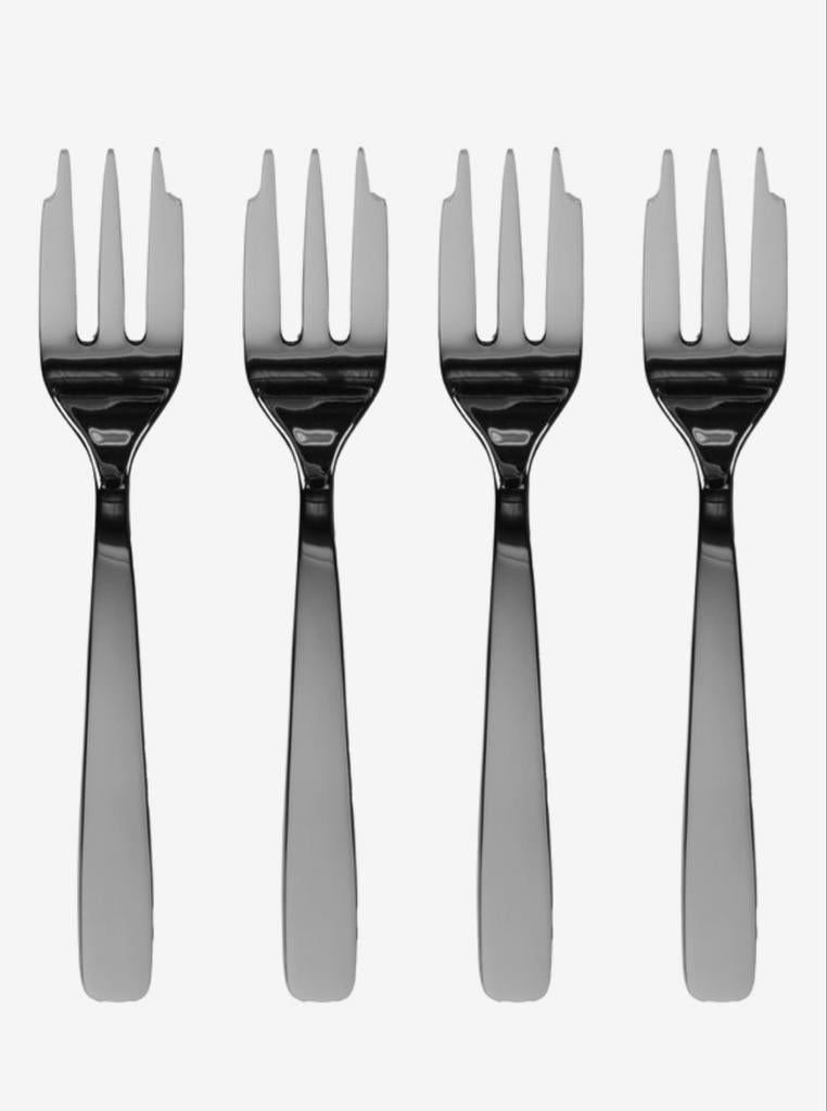 Smeg gebaksvorkjes - Nieuw in doos (4 stuks), Verzenden, Nieuw, Rvs of Chroom, Vaatwasserbestendig