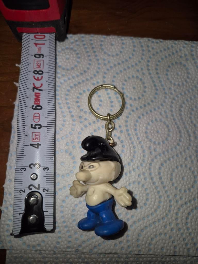 Vintage Sleutelhanger Smurf, Ophalen of Verzenden, Gebruikt, Overige Smurfen, Gebruiksvoorwerp