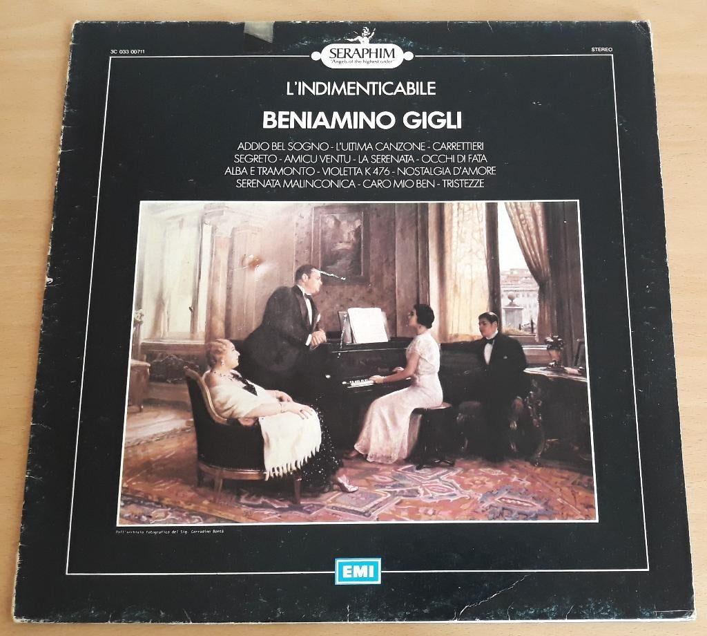 Beniamino Gigli - L'Indimenticabile - Seraphim 3C 033 00711, Opera of Operette, Ophalen of Verzenden, Zo goed als nieuw, Romantiek