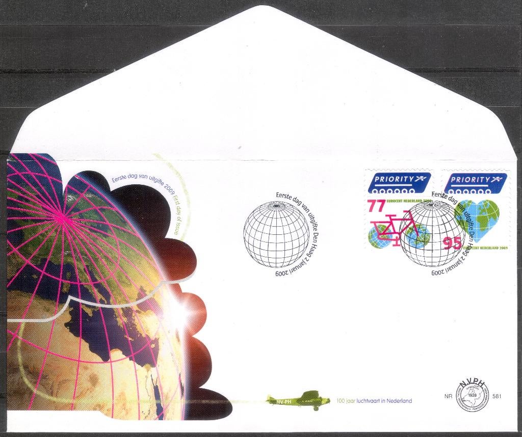 E581 - priority zegels 2009, Verzenden, Nederland