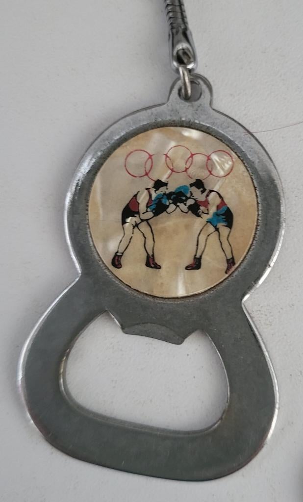 Vintage Sleutelhanger Olympische Spelen boksen, Verzamelen, Ophalen of Verzenden, Gebruikt