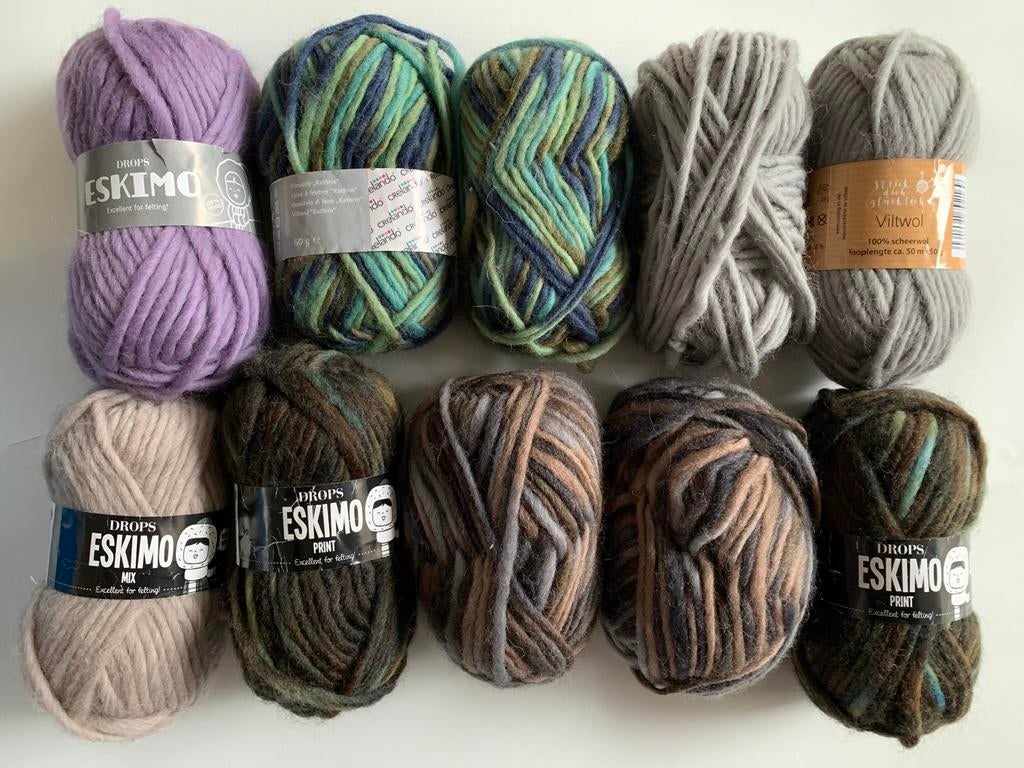 Viltwol  10 x 50 g, Hobby en Vrije tijd, Breien en Haken, Ophalen of Verzenden, Nieuw, Breien of Haken, Wol of Garen