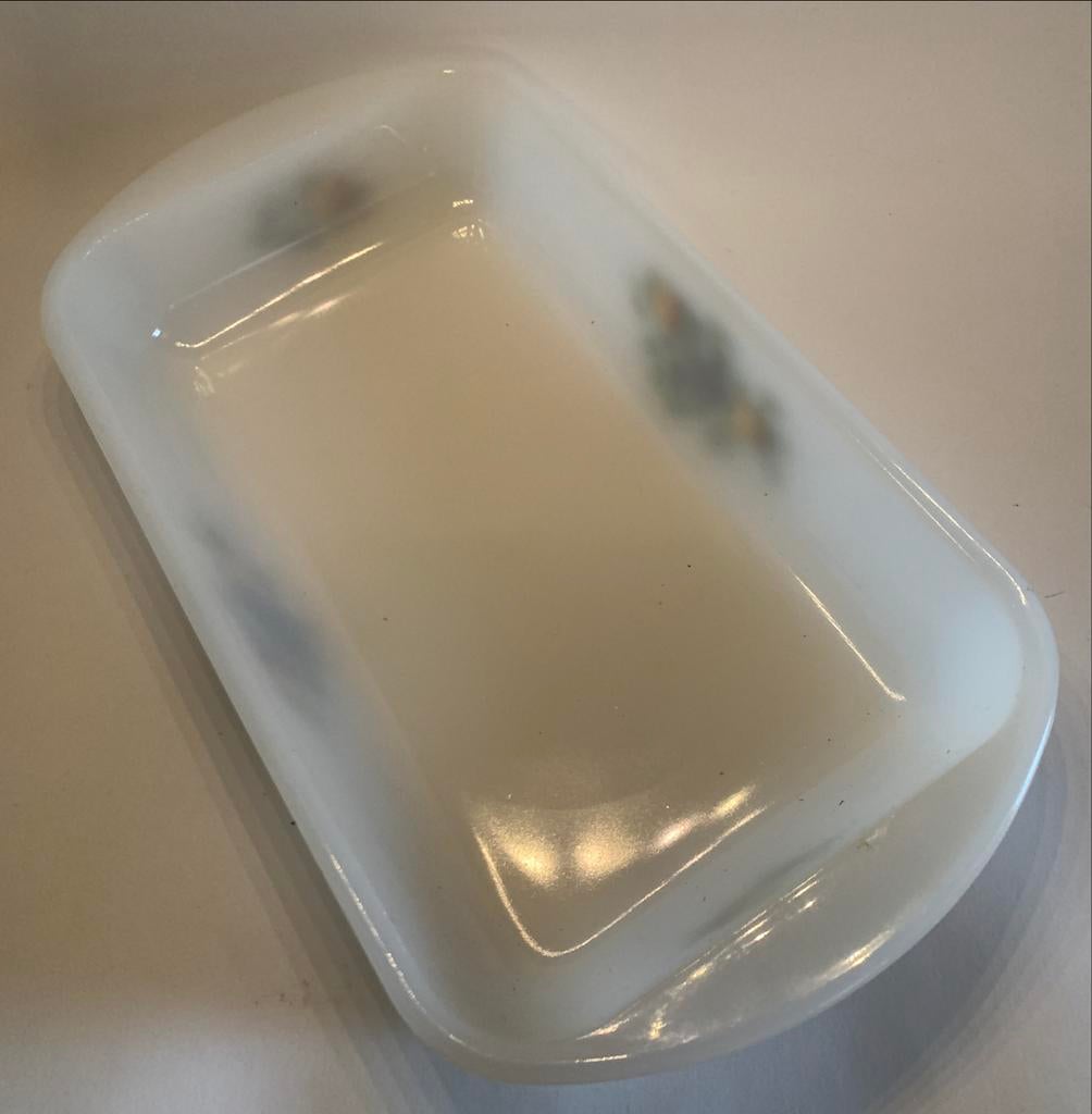 Vintage Arcopal OvenSchaal met Fruitmotief melkglas, Ophalen of Verzenden, Zo goed als nieuw