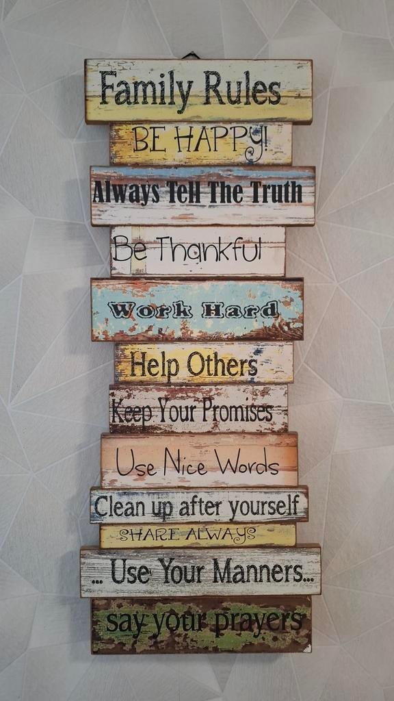 Groot houten tekst bord, Huis en Inrichting, Woonaccessoires | Tekstborden en Spreuken, Ophalen