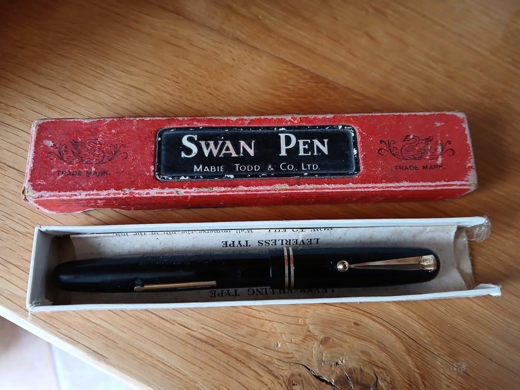SWAN PEN vulpen originele verpakking, Overige merken, Gebruikt, Met doosje, Ophalen of Verzenden