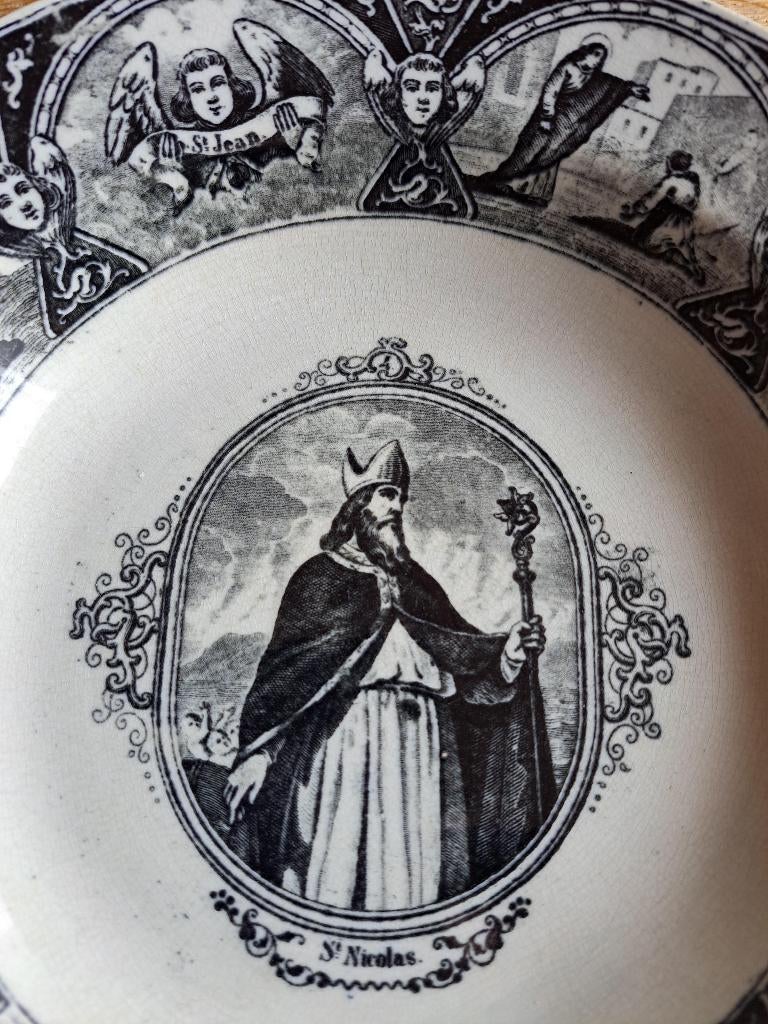 Sinterklaas bord 04 BF Saints Keramics, Ophalen of Verzenden