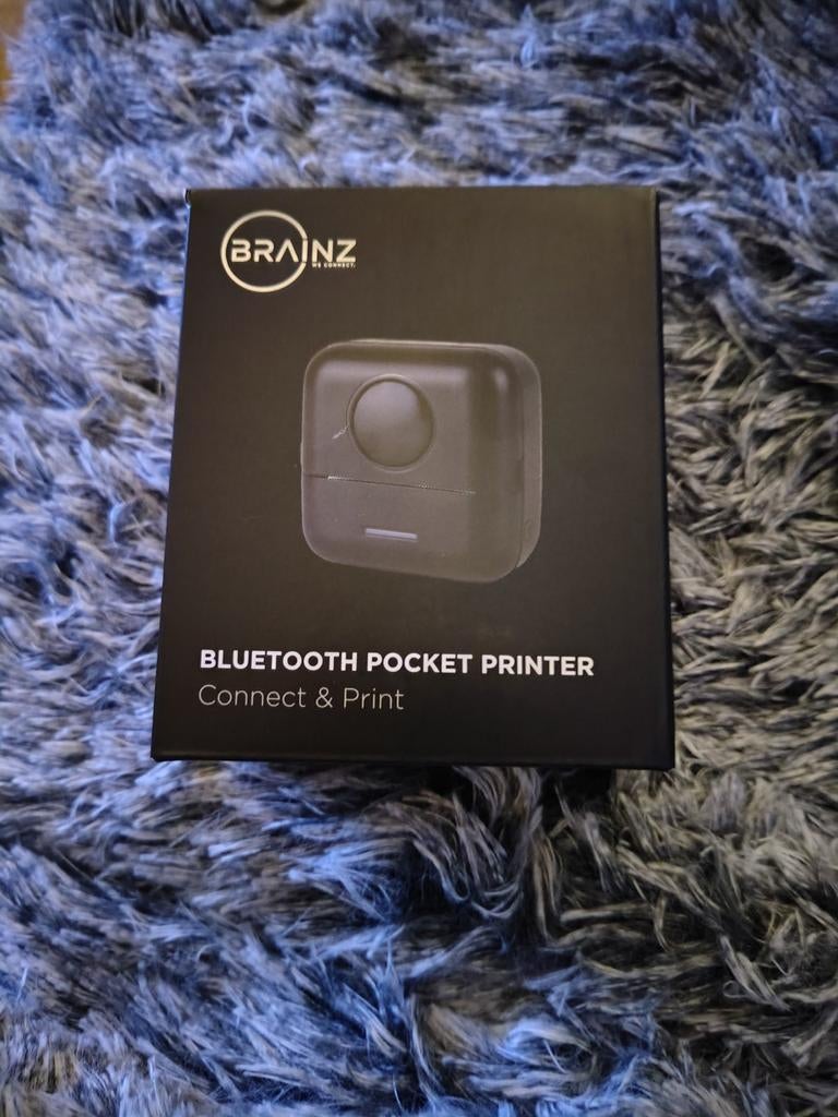 Brainz Bluetooth Pocket Printer - Zwart, Computers en Software, Printers, Zwart-en-wit printen, Printer, Nieuw, Thermo-printer
