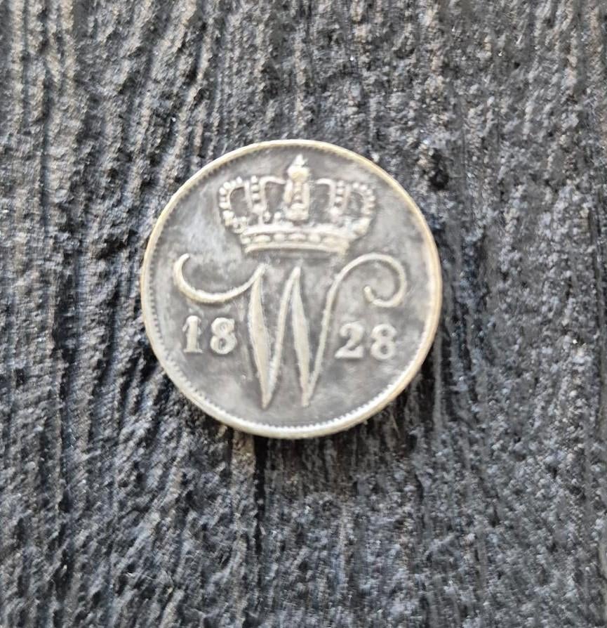 10 cent 1828 U replicaverzamelmunt Willem 1, Ophalen of Verzenden, Koning Willem I, 10 cent