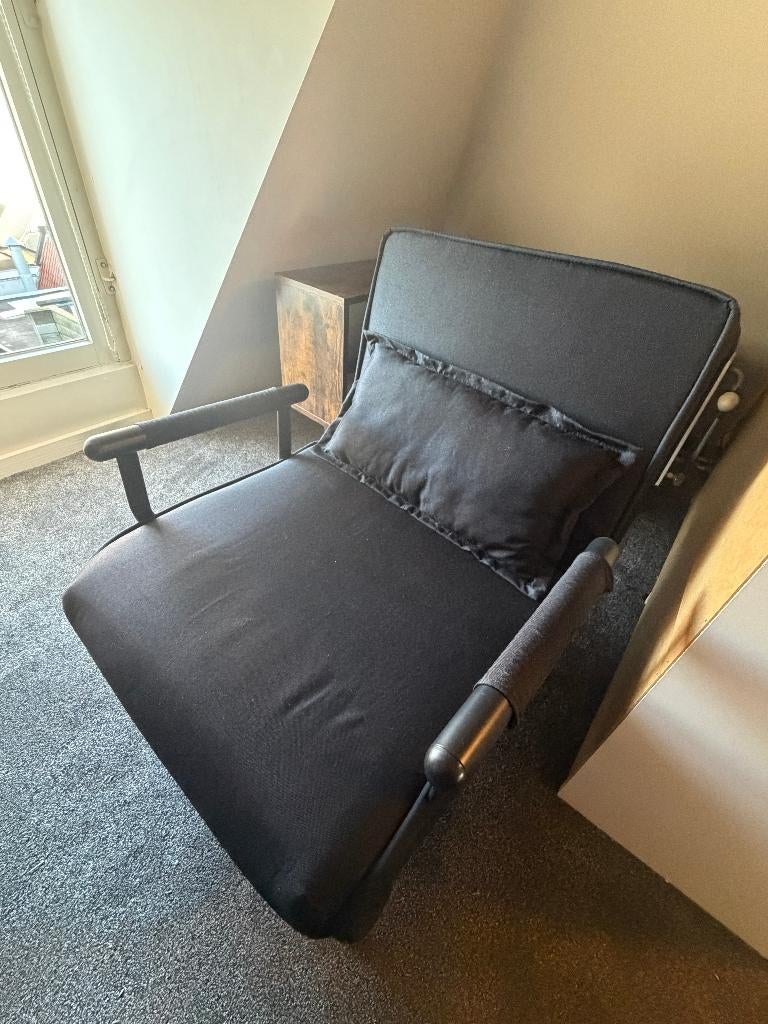 GOPLUS 4-in-1 Sleeping Chair, Ophalen, Zwart, Zo goed als nieuw, Metaal