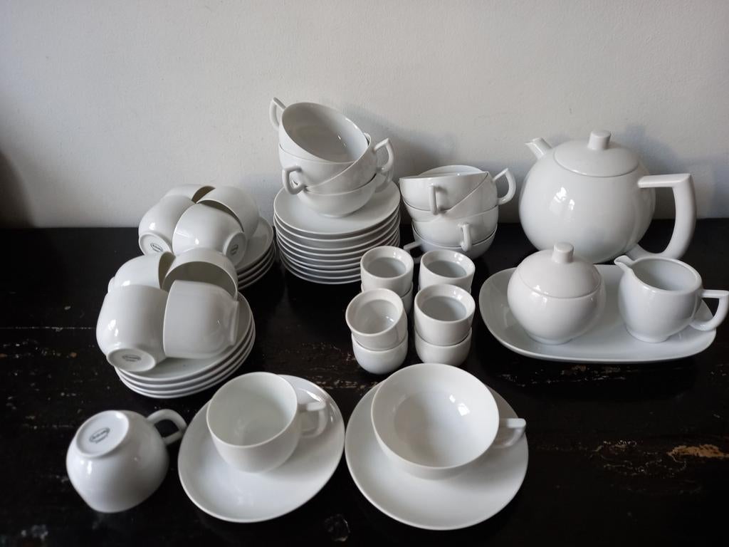 Vintage 1980s Arzberg City White River porseleinen servies, Ophalen of Verzenden, Porselein, Overige stijlen, Overige typen