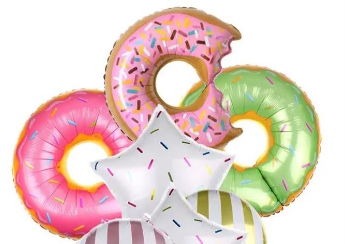 Pakket Donut Ballonnen, NIEUW! VERJAARDAG, THEMAFEEST!, Verzenden, Nieuw, Versiering, Verjaardag